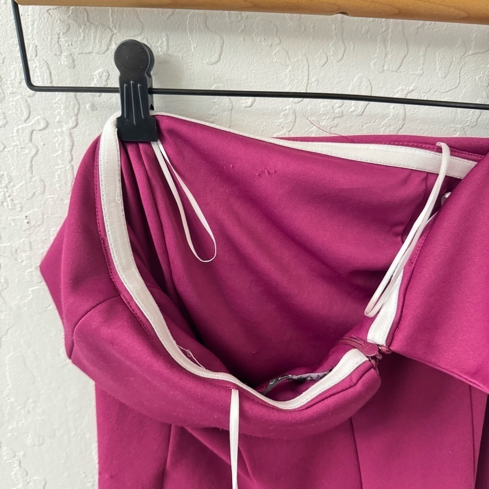 Marina Pink Purple Off Shoulder Fit Flare Midi Dress XS - Picture 4 of 8